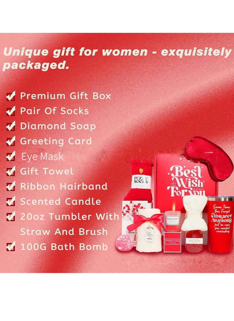 ARNOTEC Gift Basket for Women - Birthday Gift Box, Get Well Soon Gift Set Contains 13 Inspirational Gifts, Relaxing Spa Treatment Package for Women, Bestie Friendship, Female Friend Gift  - Image 3