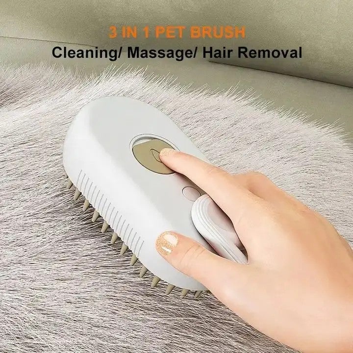 Y&D 3-in-1 Steamy Cat Brush: Silicone Pet Steaming Brush for Grooming, Massage & Hair Removal - Self Cleaning Dog Brush - Image 5