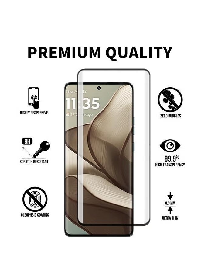 SNBFA 2 Pcs Motorola Edge 50 5G Screen Protector,Tempered Glass Film 9H Hardness HD Screen Protector, Bubble-Free, Anti-Scratch Screen Protector - Image 3