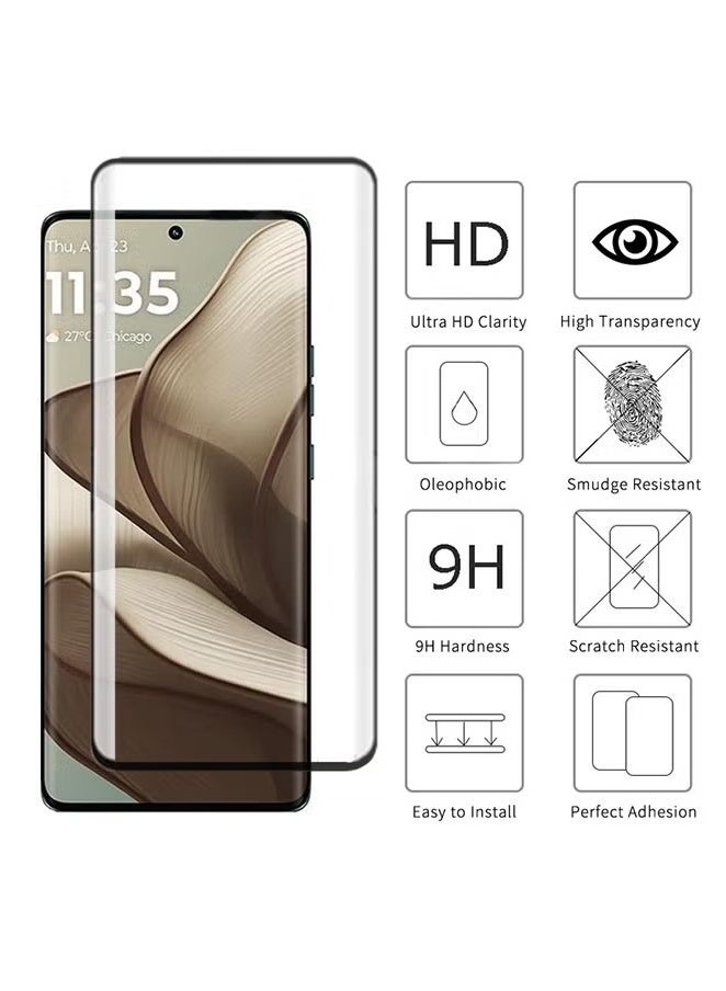 SNBFA 2 Pcs Motorola Edge 50 5G Screen Protector,Tempered Glass Film 9H Hardness HD Screen Protector, Bubble-Free, Anti-Scratch Screen Protector - Image 2