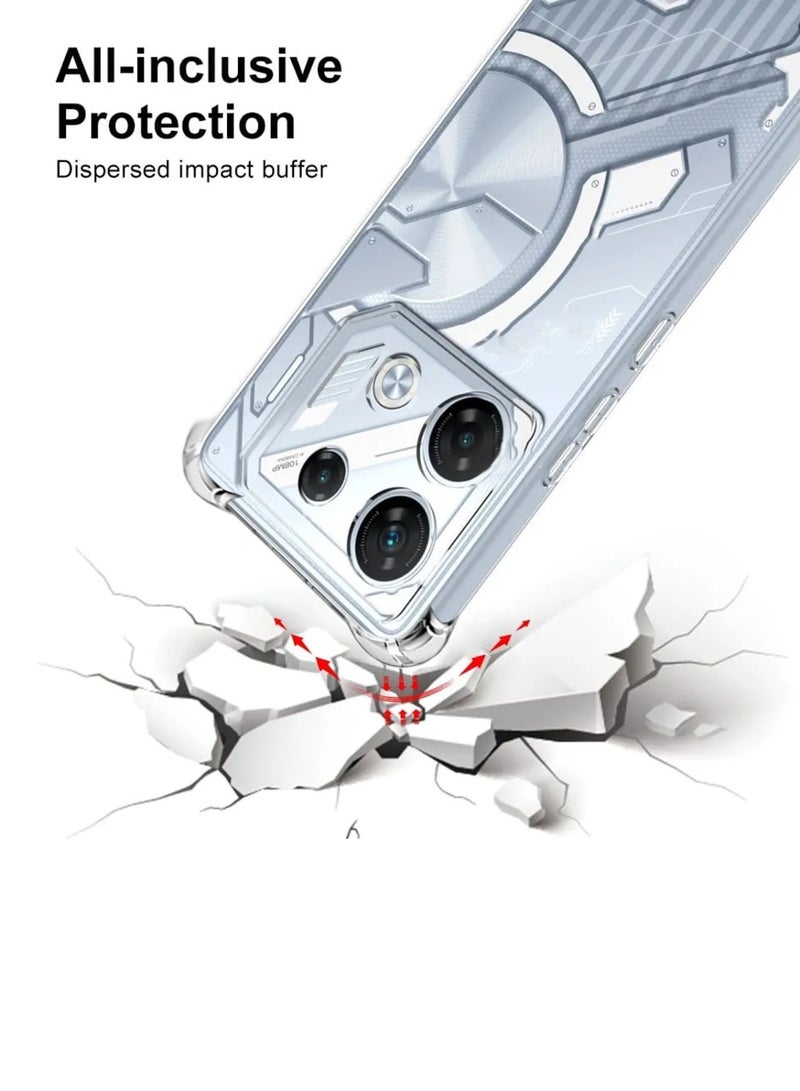 Techie Infinix GT 10 Pro TPU Bumper Corner Ultra Slim Clear Case Shockproof Anti Fingerprint Transparent Protective Back Cover - Image 3