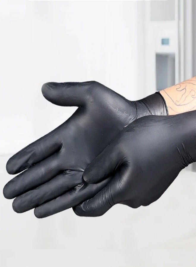 Witty Black Disposable Vinyl Powder Free Gloves For Multi Purpose Uses Large Size 40 Pcs - Image 2