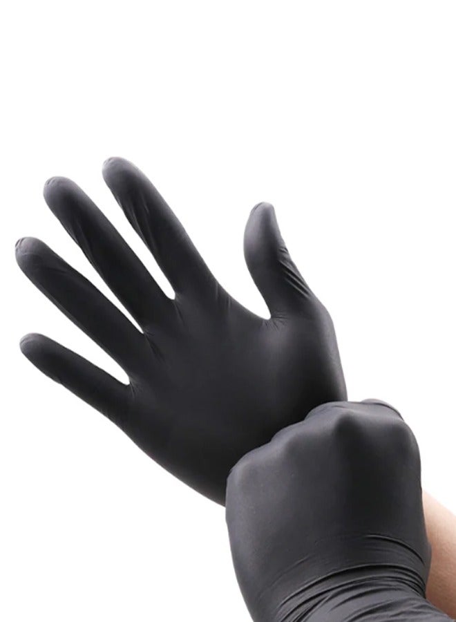 Witty Black Disposable Vinyl Powder Free Gloves For Multi Purpose Uses Large Size 40 Pcs - Image 3