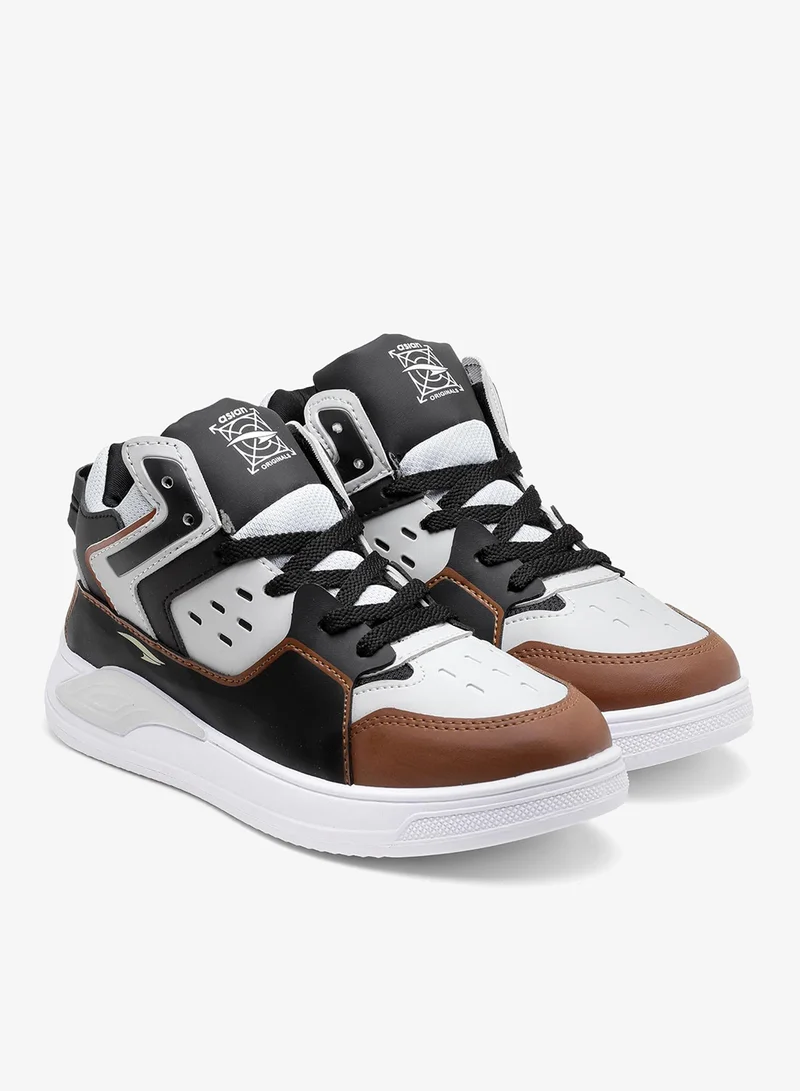 Asian  Men's Black Tan Casual Sneakers for Boys for Men | Best Price UAE
