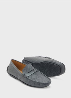 Robert Wood Perforation Detail Casual Loafers  - Image 3