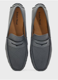 Robert Wood Perforation Detail Casual Loafers  - Image 4