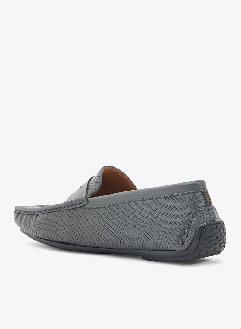 Robert Wood Perforation Detail Casual Loafers