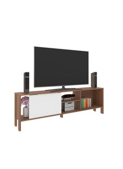 DANUBE HOME Cedro TV Cabinet For Up To 45 Inches TV Entertainment Wall Unit Furniture Wooden TV Stand For Living Room Bedroom TV Rack L183xW30xH56 cm Almond/White  - Image 3