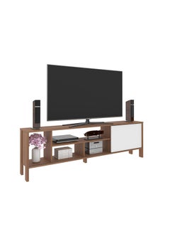 DANUBE HOME Cedro TV Cabinet For Up To 45 Inches TV Entertainment Wall Unit Furniture Wooden TV Stand For Living Room Bedroom TV Rack L183xW30xH56 cm Almond/White  - Image 2