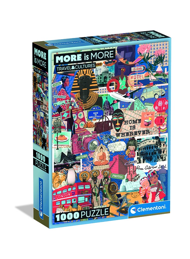 Clementoni 1000 Piece Puzzle – More Is More Travel And Cultures | Artistic World Theme Jigsaw Puzzle For Adults - Image 1