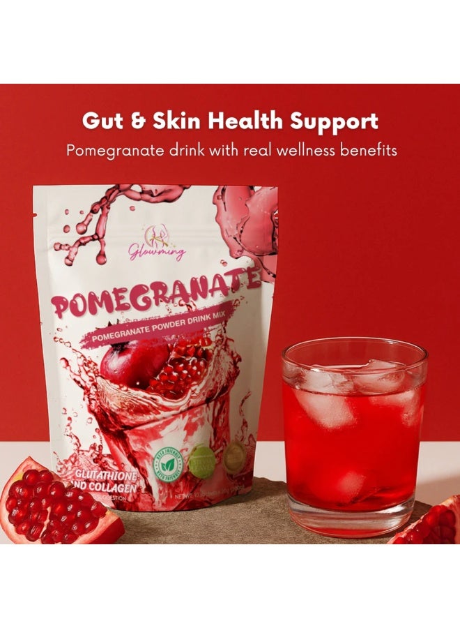 Glowming Pomegranate Powder Drink Mix with Glutathione and Collagen 200g - Image 2