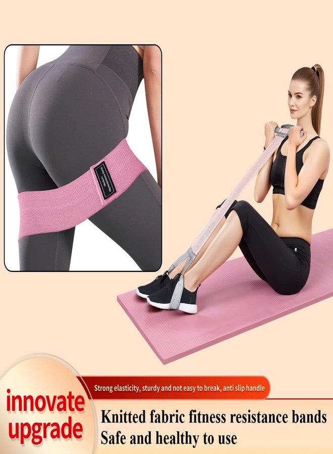 Ocdin Durable Pedal Resistance Band with Handles, 3 Tension Levels Hip Bands Set, Upgraded Anti-Snap Foot Pull Exercise Band for Home Workout, Strength Training, Yoga Rehabilitation & Physical Therapy(Pink) - Image 2