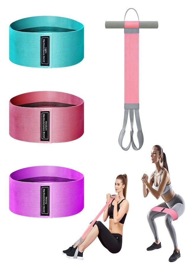 Ocdin Durable Pedal Resistance Band with Handles, 3 Tension Levels Hip Bands Set, Upgraded Anti-Snap Foot Pull Exercise Band for Home Workout, Strength Training, Yoga Rehabilitation & Physical Therapy(Pink) - Image 1