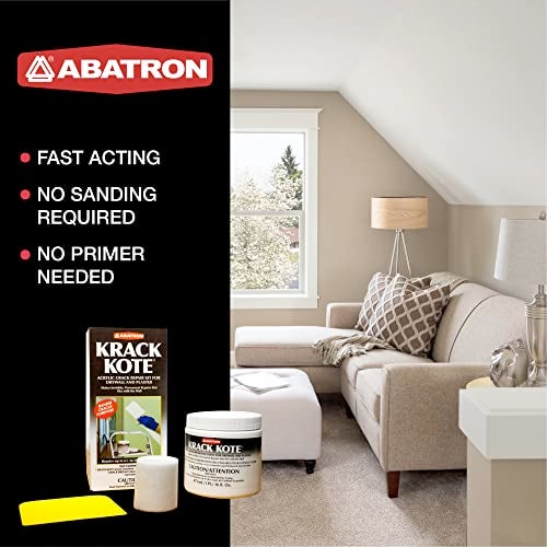 Abatron Krack Kote - Drywall and Plaster Repair Kit with Acrylic Emulsion and Polyester Mesh - Drywall Patch Kit for Cracks in Indoor Surfaces - Image 3