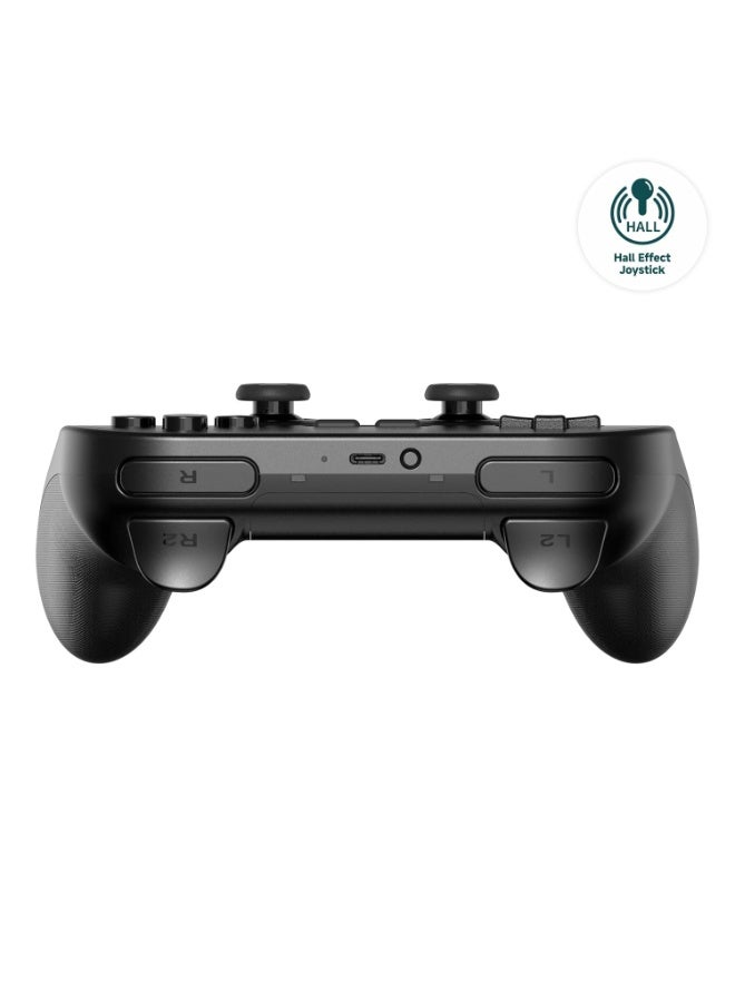 8بت دو يد تحكم 8Bitdo Pro 2 بتقنية البلوتوث لجهاز نينتندو سويتش / سويتش 2، مزودة بعصا تحكم بتقنية Hall Effect، وزرين خلفيين احترافيين (Pro Back Paddle)، وحدة تحكم لاسلكية للألعاب متوافقة مع سويتش، الحاسوب (PC)، أندرويد، ستيم ديك، وأجهزة آبل – إصدار أسود. - Image 2