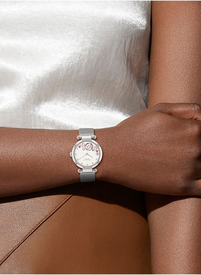 COACH Women's Analog Round Stainless Steel Wrist Watch 14504002 - 34 mm  - Image 4