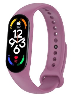 Strap Silicone Band For Xiaomi Mi Band 7/6/5 Breathable Strap Replacement Bracelet (Lavender Purple)