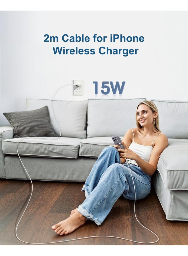 MUNTAQI Wireless Magnetic Fast Charger with PD 20W – Compatible Charging Pad for iPhone 15/14/13/12 Series, Ultra-Thin Portable Qi Wireless Charger with Strong Magnetic Alignment & Fast Charging Cable - Image 4