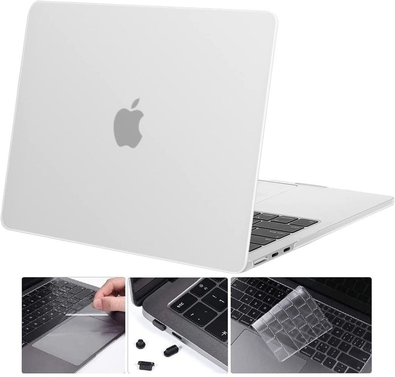 MOCA Case Compatible for New Apple MacBook Air 13 inch 2026 2025 2024 2022, M5 A3449 M4 A3240 M3 A3113 M2 A2681 Touch ID, Mac Air 13.6" Laptop Protective Plastic Hard Shell Cover (Frost Clear) - Image 1