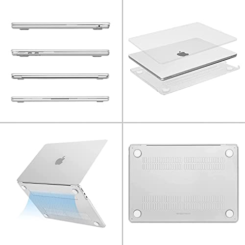 MOCA Case Compatible for New Apple MacBook Air 13 inch 2026 2025 2024 2022, M5 A3449 M4 A3240 M3 A3113 M2 A2681 Touch ID, Mac Air 13.6" Laptop Protective Plastic Hard Shell Cover (Frost Clear) - Image 4