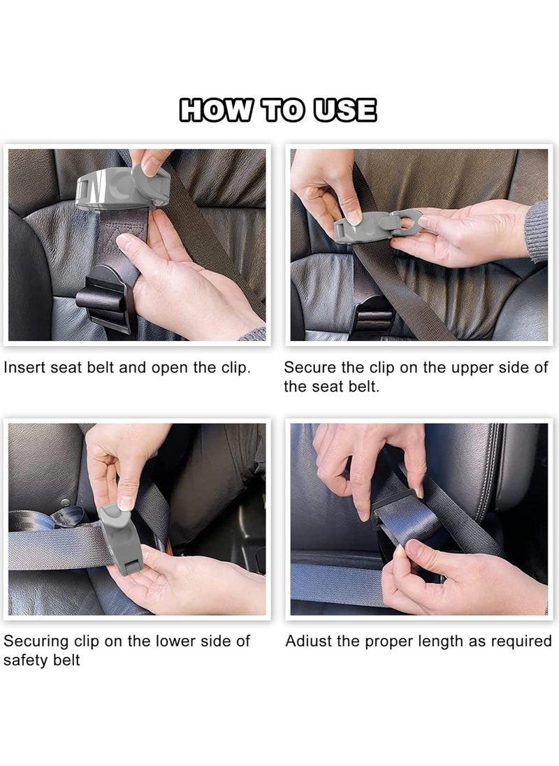 Generic Kids Seat Belt Adjuster Car Seatbelt Adjuster with Clip and Position Belt Strap for Kids Protect Shoulder and Neck Seat Belt Adjuster for Kids Short Adults  - Image 3