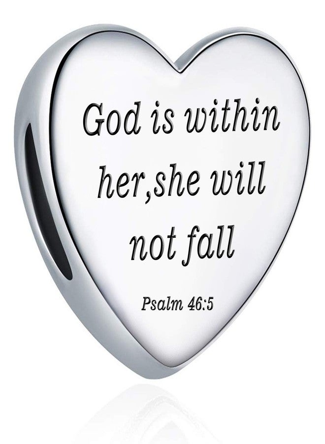 MUERDOU Heart Charm Fit Charms Bracelet Christian Bible Verse Charm Prayer Faith Religious Jewelry Gifts for Women - Image 1