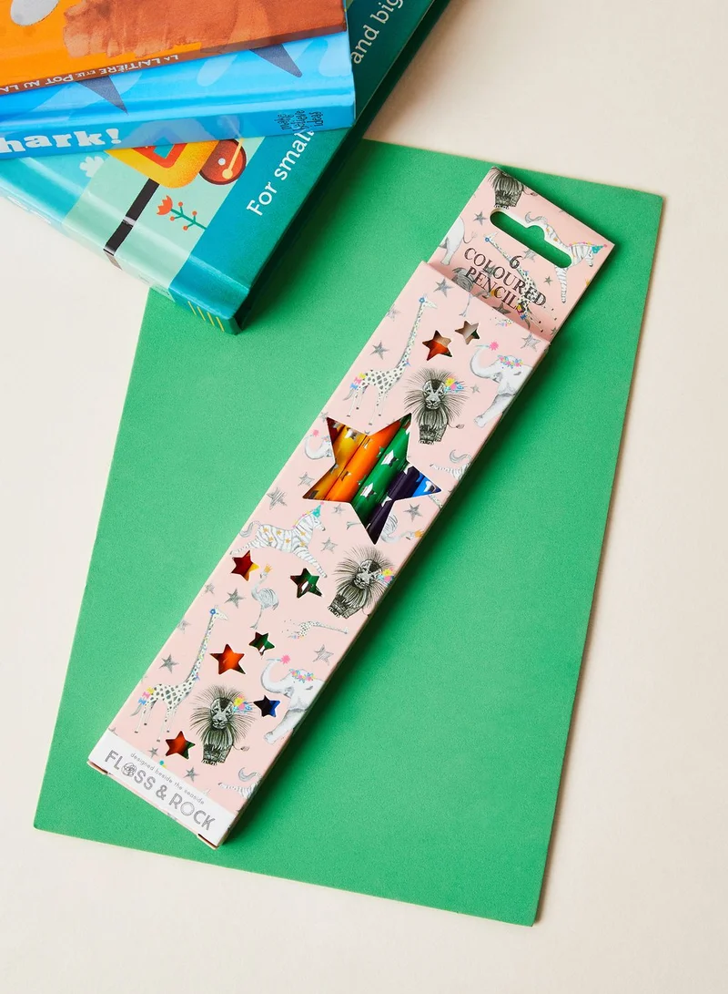 Floss & Rock Party Animals Pack Of 6 Pencils