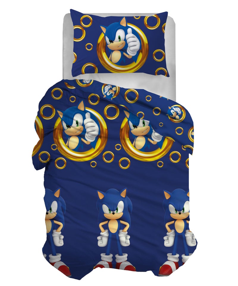 hermet غطاء لحاف هيرميت سونيك مفرد مجموعة غطاء لحاف قطن مفرد مع غطاء وسادة 100 قطن منتج رسمي