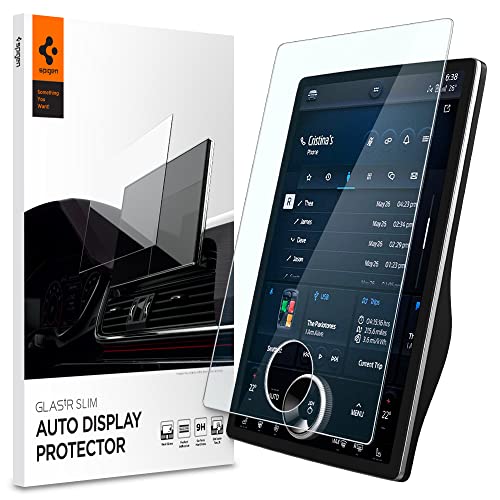 Spigen Tempered Glass Screen Protector [GlasTR Slim] designed for Ford F-150 Lightning, Expedition, Mustang Mach-E 15.5 inch Dashboard Touchscreen - Image 1