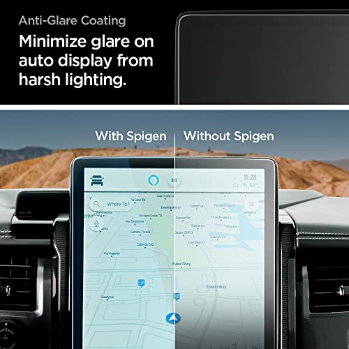 Spigen Tempered Glass Screen Protector [GlasTR Slim] designed for Ford F-150 Lightning, Expedition, Mustang Mach-E 15.5 inch Dashboard Touchscreen - Image 4