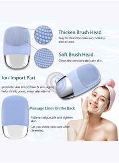 Prime by javaudan Sonic Facial Cleansing Brush – Soft Silicone, Waterproof, USB Rechargeable, Gentle Exfoliating Face Massager for All Skin Types  - Image 3