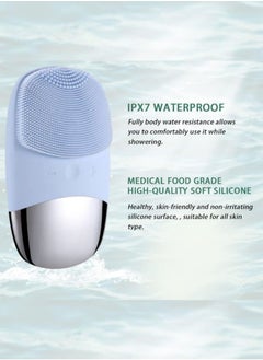 Prime by javaudan Sonic Facial Cleansing Brush – Soft Silicone, Waterproof, USB Rechargeable, Gentle Exfoliating Face Massager for All Skin Types  - Image 5