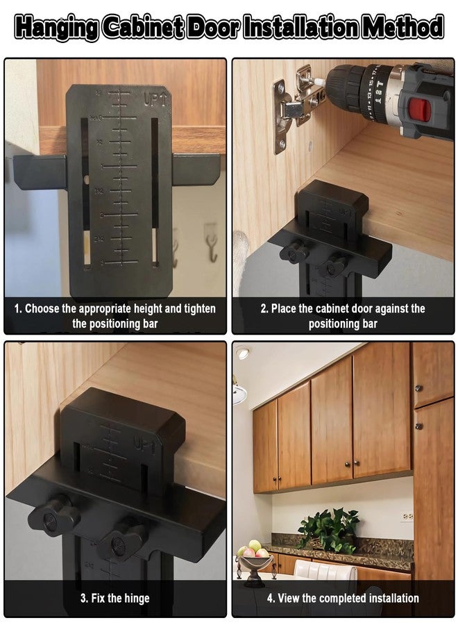 OneNine Door Installation Positioner, Multifunctional Cabinet Door Manual Installation Clamp Tool, Locator Clamping Tool, Adjustable Length Cabinet Installation Tool for Most Cabinet Doors - Image 4