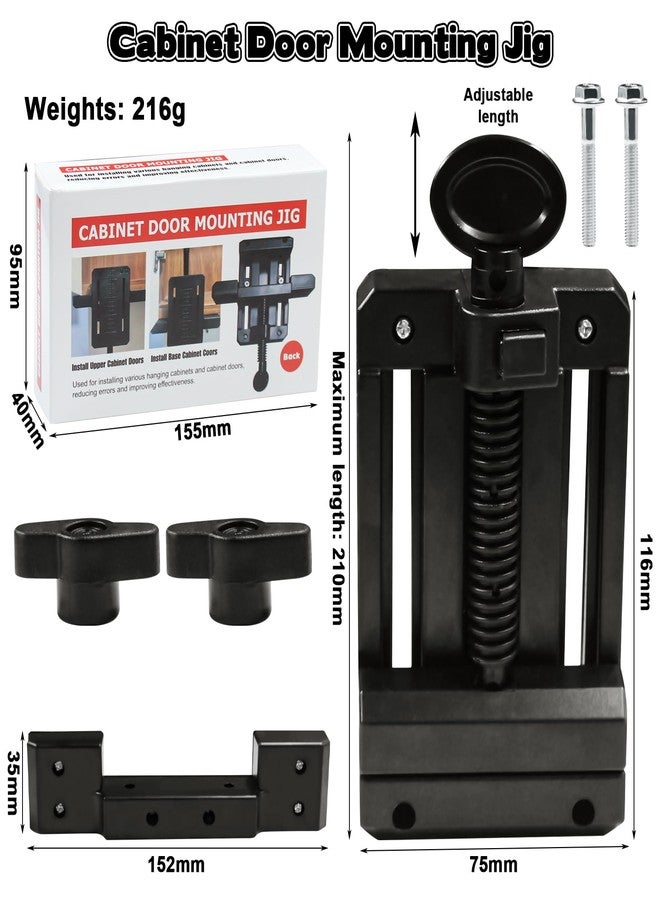 OneNine Door Installation Positioner, Multifunctional Cabinet Door Manual Installation Clamp Tool, Locator Clamping Tool, Adjustable Length Cabinet Installation Tool for Most Cabinet Doors - Image 2
