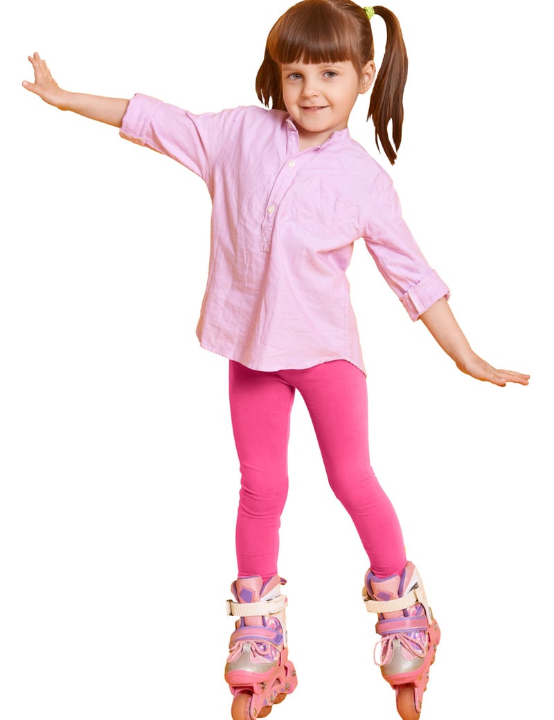 FEQO 5 Pack Toddler Girls Cotton Leggings Pants Full Length Basic Leggings Stretchy Legging Tight Pants, 3T(Black,White,Gray,Rose Red,Pink) - Image 5