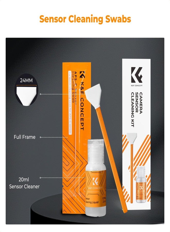 كيه آند إف كونسبت 6 مسحات تنظيف مستشعر APS-C مقاس 16 مم من K&F Concept + 20 مل من منظف المستشعر، مسحات تنظيف مستشعر الكاميرات الرقمية DSLR وSLR، مناسبة لمستشعرات CCD وCMOS في الكاميرات الرقمية العاكسة والكاميرات الرقمية بدون مرآة - Image 2