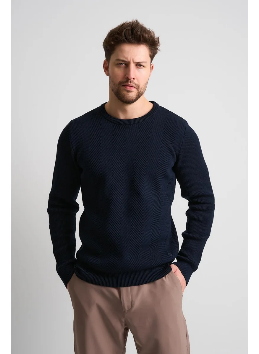 الكسندر جاردي Textured Men's Knitwear Sweater (ET-3636-Y)