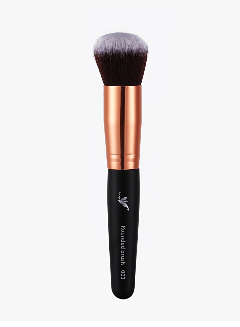daroge Professional Makeup Rounded Brush Black/Rose Gold - Image 1