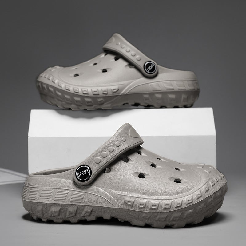 Hole Shoes Children'S Soft-Soled Baotou Slippers Garden Shoes Boys Slippers Girls' Sandals - Image 1