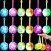 Civaner 24 Pcs Light up Balls LED Flashing Spiky Bouncy Balls 256 Inch Sensory Toys Bulk Light up with Rope Flash Squeaky Rubber Fidget Toy Spiky Party Favors for Rewards Gifts 6 Colors - Image 4