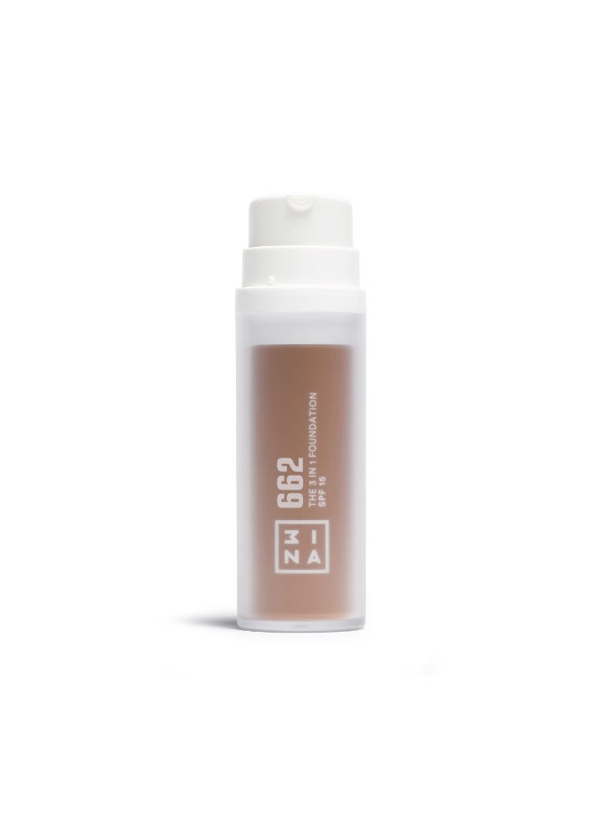 3INA The 3in1 Foundation Liquid Foundation with SPF 15 12Hour Light to Medium Coverage Skincare Concealer Coverage in One 662 101 oz - Image 2