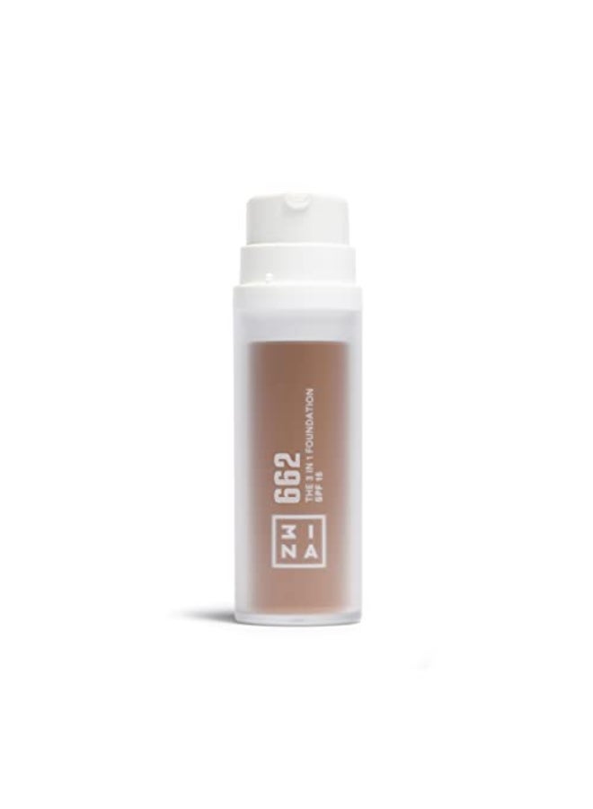 3INA The 3in1 Foundation Liquid Foundation with SPF 15 12Hour Light to Medium Coverage Skincare Concealer Coverage in One 662 101 oz - Image 1