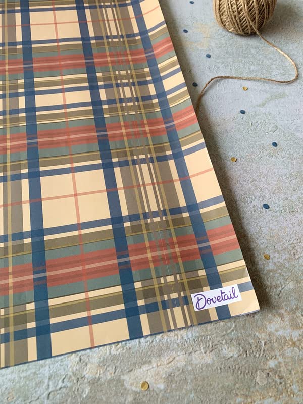 Dovetail Tartan Gift Wrapping Paper Sheet Pack of 6 - Image 5