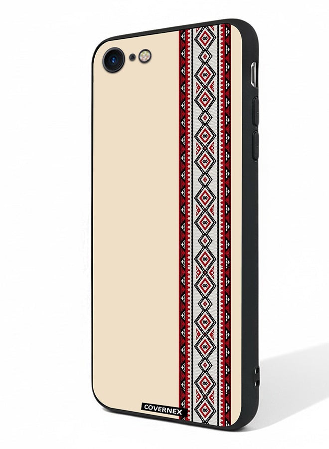 Covernex Apple iPhone 7 Protective Case Cover Printed Featuring Traditional Tribal Embroidery Strip - Image 1