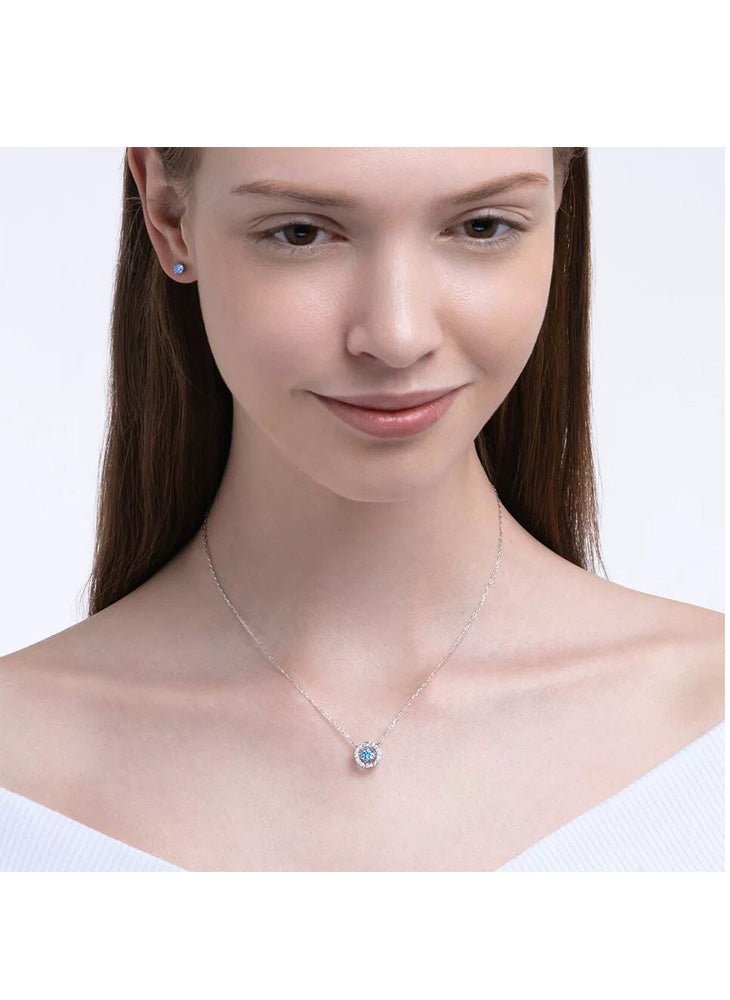 عام مجموعة قلادة وأقراط معلقة مستديرة متألقة - Image 2