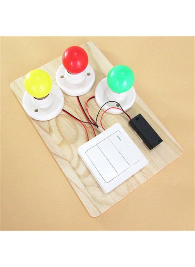 Busy Board DIY Accessories Busy Board DIY Accessories Switch Light Socket Three-Color Lamp Pat Light Enlightenment Early Education Toys-Color:Package 2 Part Installation  - Image 1
