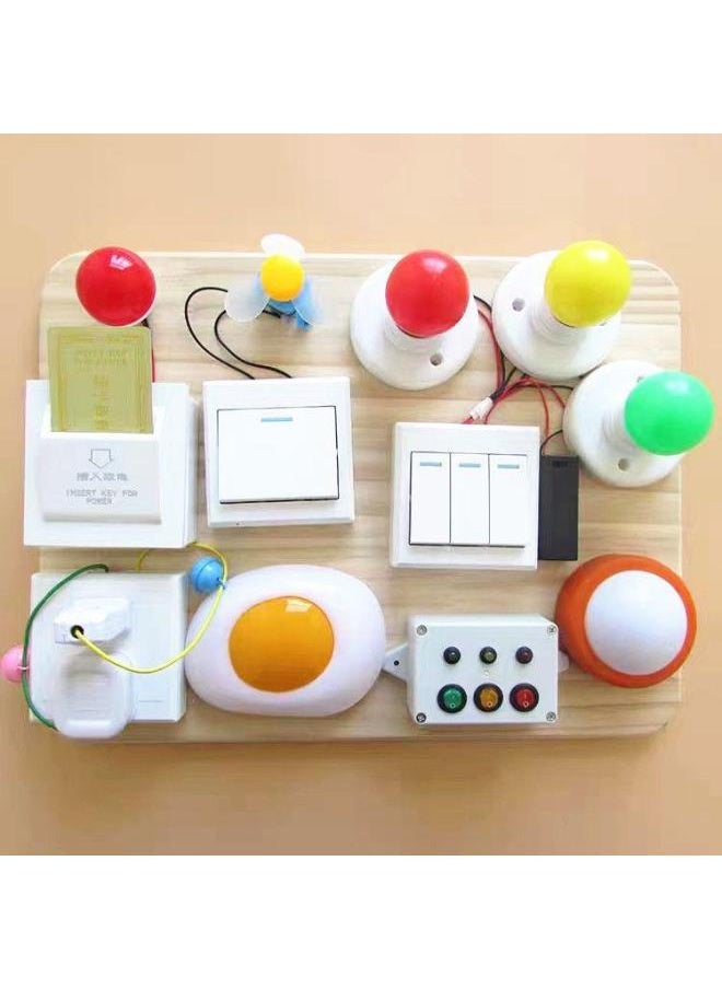 Busy Board DIY Accessories Busy Board DIY Accessories Switch Light Socket Three-Color Lamp Pat Light Enlightenment Early Education Toys-Color:Package 2 Part Installation  - Image 2