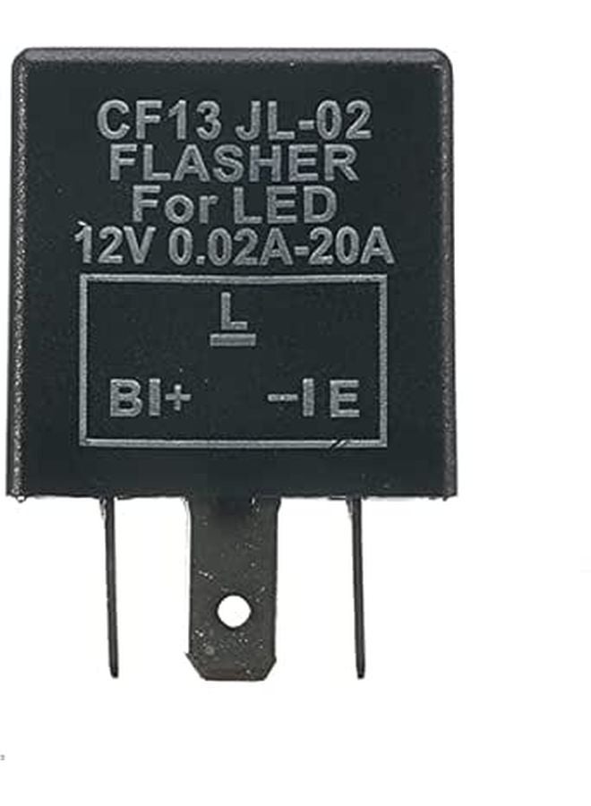 CF13 12V 3 Pin Electronic Car Flasher Relay Fix LED Turn Signal Hyper Flash Blinking Light - Image 1