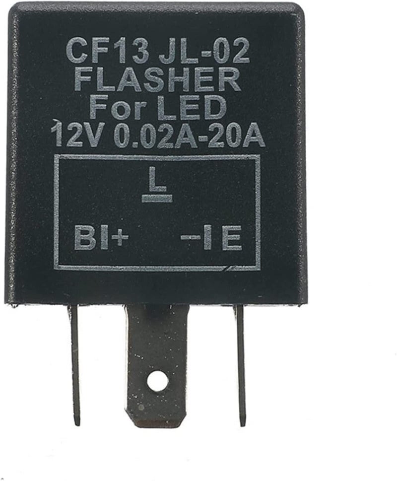CF13 12V 3 Pin Electronic Car Flasher Relay Fix LED Turn Signal Hyper Flash Blinking Light - Image 2