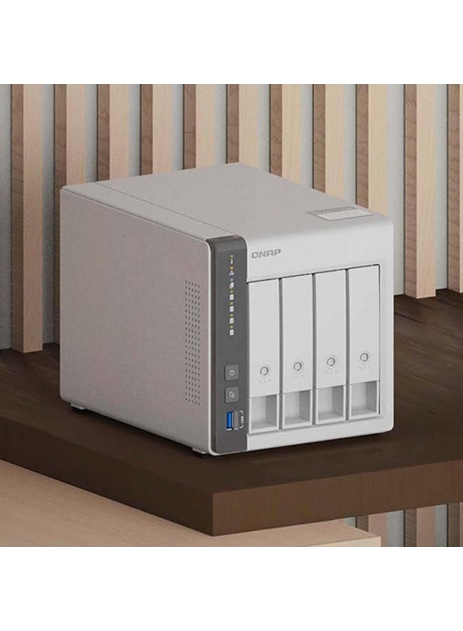 QNAP TS-433 4 Bay NAS, ARM 4-core Cortex-A55 2.0GHz Processor, 4 GB RAM, 4x 3.5-inch SATA 6Gb/s, 3Gb/s, 5 Gigabit Ethernet Port, 90W Power Supply, White | TS-433-4G - Image 2
